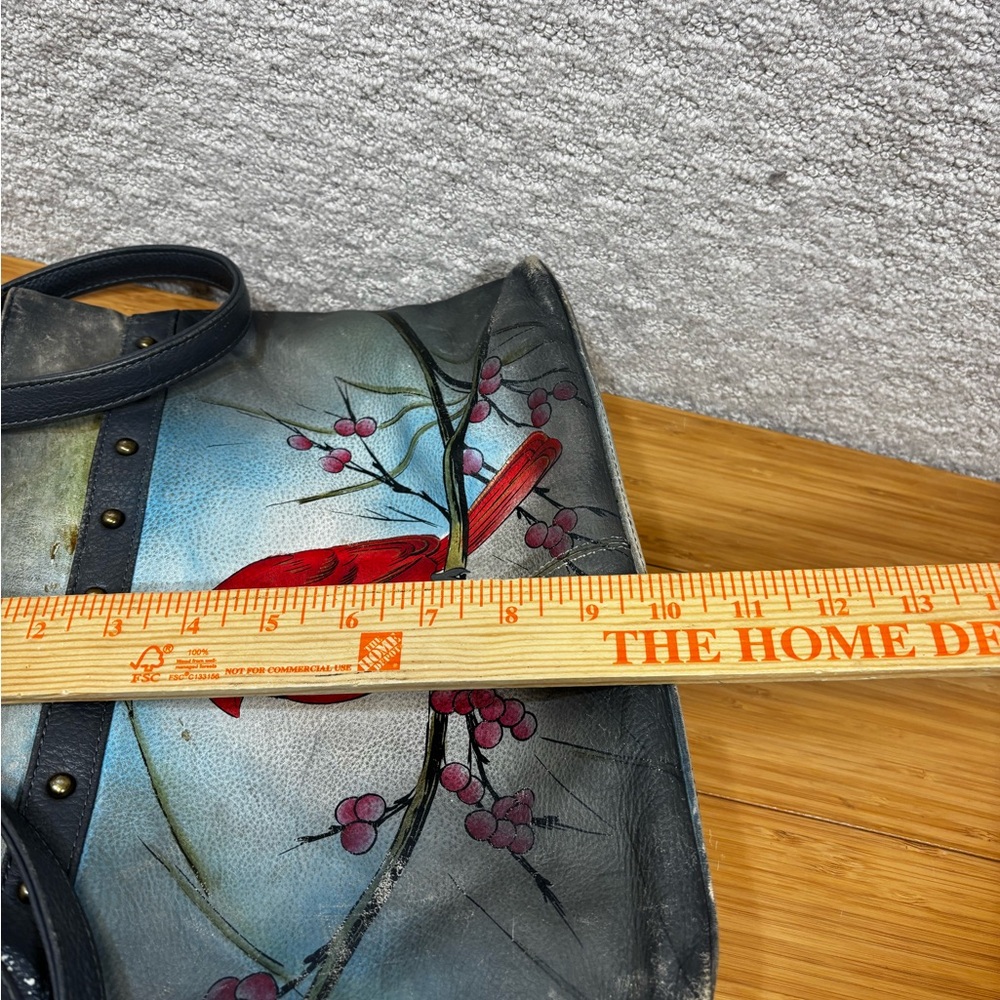 Anuschka Hand-Painted Cardinal Crossbody Bag - Picture 12 of 16